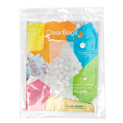 Crystal Clear Polyethylene Zipper Bag w/ Euro Hang Hole 10" x 12" 100 pack CEZE1012