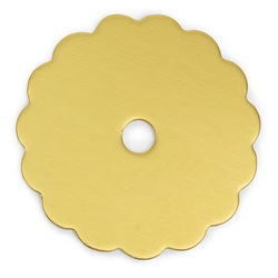 Matte Gold Scalloped Cake Pop Plate 2" Round 50 pack CPP2G