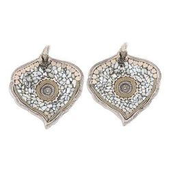 White Betel,'Artisan Crafted Leaf-Shaped Incense Holder (Pair)'
