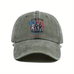 Cappellino da baseball Bandiera Americana Retrò Vintage Eredità Patriotico 1776-2026 per Unisex Adulti Stampa 3D per Giorno dell'Indipendenza / 4 Luglio 4 Luglio All'aperto Casual Quotidiano