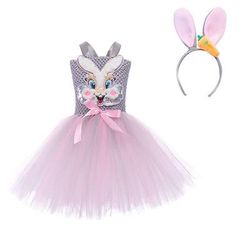 Tutu Vestaglia Principessa Fantasia animale coniglietto di Pasqua Vestiti Divertente Bambini Ragazze Giornata universale dell'infanzia Pasqua Carnevale Feste Vestirsi
