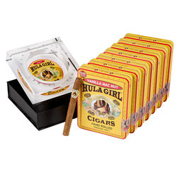 Hula Girl 7-Tin Variety Sampler with Ashtray - 7 Tin Sampler