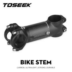 TOSEEK Bicycle Handlebar Stem 28.6-31.8mm Aluminum + Carbon Stem Angle6 17 Mtb Handlebar Stem MTB Stem Spare Parts For Bicycle