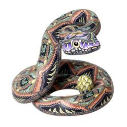 Rattlesnake,'Polymer Clay Rattlesnake Sculpture (2.5 Inch)'
