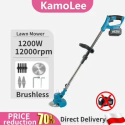 Kamolee tondeuse à gazon électrique tondeuse sans fil longueur réglable coupe outils de jardin ménagers pour batterie Kamolee 18/21V
