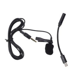 Lavalier Microphone with Clip Noise Reduction Unidirectional Wired Mic for Live Streaming Voice Recording Recording Microphone