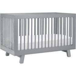 Babyletto Hudson 3-in-1 Convertible Crib with Toddler Bed Conversion Kit - Grey Finish