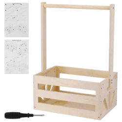 Wooden Baby Shower Crate Closet with Handle Baby Shower Basket Baby Basket for Newborn Boy Girl New Parent