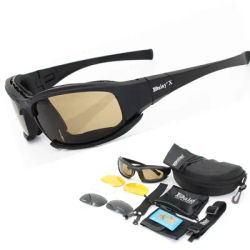 Lunettes de moto Daisy X7 pour hommes, lunettes de soleil polarisées militaires, anti-balles, pour tir à l'air comprimé, lentilles Gafas, lunettes de moto et de cyclisme