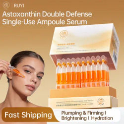 RUYI Astaxanthin & VC Single-Use Ampoule Essence, Dual Anti-Oxidation & Anti-Glycation, Brightening, Dullness Improvement Serum
