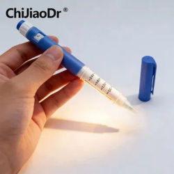 ChiJiaoDr Adjustable Pressure Injection Pen Sterile Blue Spinning Syringe 10 Insulin Injection Pens Disposable Injection Pen