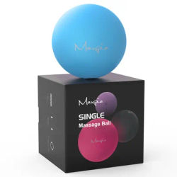 Maxgia Ballon de massage électrique rechargeable pour la relaxation musculaire des épaules, du cou, du dos, des pieds et des plantes des pieds, ballon de fascia, ballon de yoga
