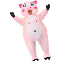 Adult Pink Pig Inflatable Costumes Christmas Anime Cosplay Costume Pink Pig Mascot Fancy Party Role Play Disfraz