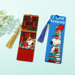 Snoopy Anime Acrylic Bookmarks Student Study Stationery Freshman Week Study Gifts Bookmark Gifts for Women Readers
