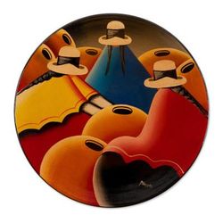 Ceramic plate, 'Women of the Highlands'