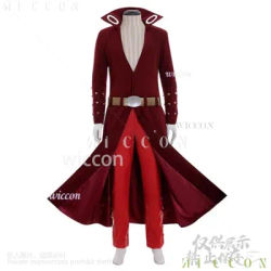 NewAnime The Seven Cosplay de mujer Deadly Sinss Costume Ban Fox's Sin Of Greed Long Red Deep V Coat Pants Y2K Pb;3's,6.e;