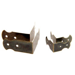 4Pcs Antique Bronze Vintage Luggage Case Box Corner Brackets Decorative Furniture Decoration Wood Case Feet Leg Corner Protector