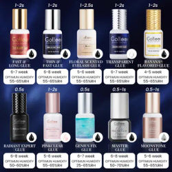 Gollee 0.5-1s Drying Glue for Eyelash Extensions No Irritation Lash Extension Glue Latex-free Strong Glue False Eyelash Supplies