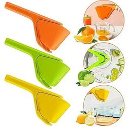 Set di 3 estrattori di succo, spremiagrumi multifunzionale, spremiagrumi manuale, spremiagrumi portatile pelapatate per arance, massima estrazione di succo, pieghevole, facile rotazione laterale,
