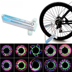 Bicycle Spoke Light Bike Wheel Light Safety Tire Light 30 Different Patterns Change Waterproof