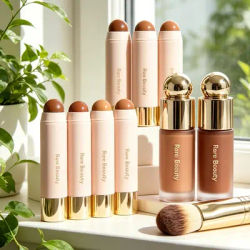 Rare Beauty 3D Face Contour Liquid Bronzer Shade Smooth Highlight Mirror Lasting Natural Eye Shadow Waterproof Blusher Makeup