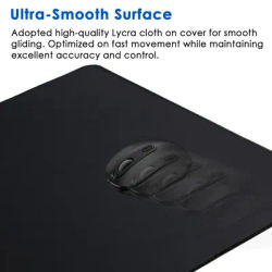 Grand tapis de souris durable antidérapant en caoutchouc, tapis de bureau pour gamer, tapis de souris de jeu grand format avec bords cousus pour CS GO LOL Dota