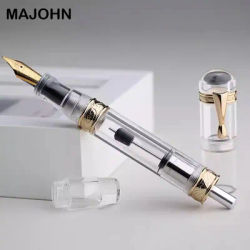 MAJOHN C5 High-efficiency Ink-absorbing Acrylic Fountain Pen Innovative Push-type Piston Vacuum Large-capacity Ink Writing Pen