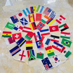 2026 42pcs/48pcs Country Flag NEW cup Countries Flag Bunting National String Banner Football Event Garlands decor