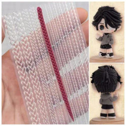 Transparent Silicone Braided Hair Mold for Clay Doll Sculpture DIY Handmade Craft Modeling Tool for Mini Figure Hairstyle Making