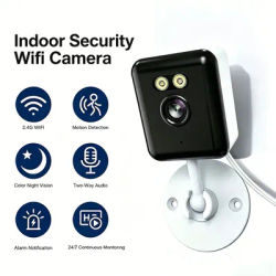 Mini Cube Security Camera 1080P WiFi Indoor Night Vision Two-Way Audio Human Detection Home Baby Pet Monitor Surveillance Cam