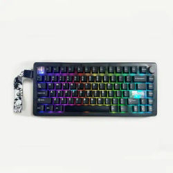 QK75 Mechanical Keyboard RGB Backlit Gasket Structure 3-Mode 2.4G Bluetooth Wireless Hot Swap Keyboard for VIA/QMK
