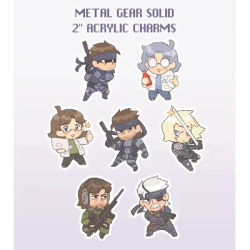 Metal Gear Solid 2' Epoxy Keychains Charms Collectible Pendants for Gaming Fans