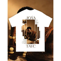 T-shirt unisexe en coton 100% pour hommes et femmes, t-shirt décontracté populaire pour fans de R&B, Y2k Afro-love, Singer Tayc JOŸA Album JOYA 2026 Merch