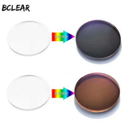 Lentilles solaires asphériques BCLEAR indice 1.67, lentilles photochromiques pour lunettes de soleil avec correction, verres unifocaux gris-brun