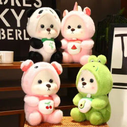 Kawaii Giant Bear Cosplay Panda Doll Creative Plush Toy Cartoon Zoo Animal Plushie Throw Pillow Birthday Xmas Gift Home Decor