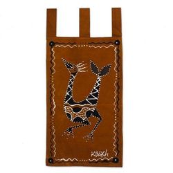 Dancing Bird I,'Cotton Wall Hanging with Bird Motif'