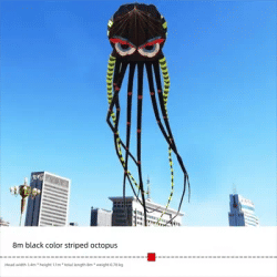Easy To Fly Magic Octopus Kite 8-Meter with Long Tail 3D Soft Kite Good Flying 300 Meter Kite String Outdoor Flying Toy