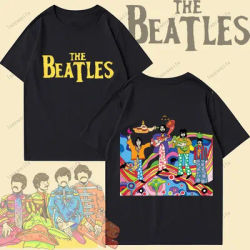 T-shirt The Beatles Black Rock Band, hauts en coton de haute qualité, mode automne, T-Shirt de sport pour hommes, mode streetwear Y2k