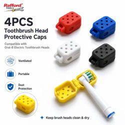 Rafford4PCS Capuchons de tête de brosse à dents électriques, housses de voyage ventilées et anti-poussière, protections portables pour têtes de brosse Oral-B
