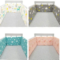 One Piece Baby Cot Bumper Baby Head Protector Baby Bed Protection Bumper Printed Cotton Baby Bumpers In The Cribs 200*30 cm