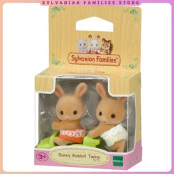 Sylvanian Families Anime Girl Figures ternurines Authentic Furniture Set sunny rabbit twins