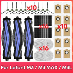 Fit For ( Lefant M3 / M3 MAX / M3L / Gen2 / Gen1 ) Brush Filter Mop Dust Bag Parts Accessories Robot Vacuum Cleaner Kit