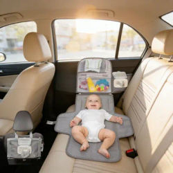 2025 Baby Portable Diaper Changing Pad Portable Baby Changing Pad with Pocket Waterproof Travel Diaper Changing Station Kit Gift