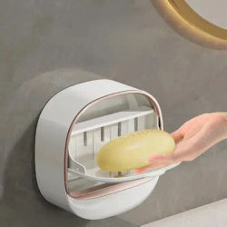 2026 Waterproof Soap Saver Dish, Non-Slip Shower Soap Holder - Leak-Proof Bathroom Storage, Modern Soap Box for Sink