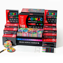 168/120/72/60/48/36/24/12pcs Dual Tips Artist Markers Set Acrylic Marker Set Ideal For School, Office Decor, And Artistic Gifts