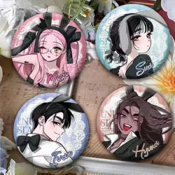 Special-shaped Stage Round Brooch 58MM Tinplate HyunA Sua TILL IVAN Brooch Mizi Luka Badge Pin Backpack Decoration Christma Gift