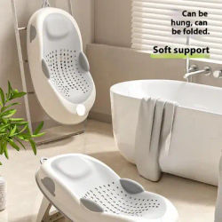 【Nice】1Pcs Newborn Shower Net Seat Baby Bath Tub Rack Foldable Bathtub For Babies Bathtubs Anti Slip Holder Infants Accessories