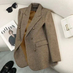 Veste de costume de haute qualité pour femme, manteau Blazer à motif de mot, tempérament féminin, Design Cool, hauts uniques pour dames, nouvelle collection automne-hiver 2025