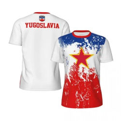 YUGOSLAVIA3D T-shirt de sport imprimé à séchage rapide pour hommes et femmes, haut d'été à manches courtes pour l'entraînement en équipe de football en plein air, haut à manches courtes pour parents