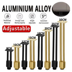 4Pcs 8-30CM Legs for Furniture Metal Table Feet Hardware Mount Sofa Chair TV Dresser Bathroom Cabinet Gold Black Replacement Leg